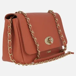 Bolsos de piel con tapa y cierre de broche Femme