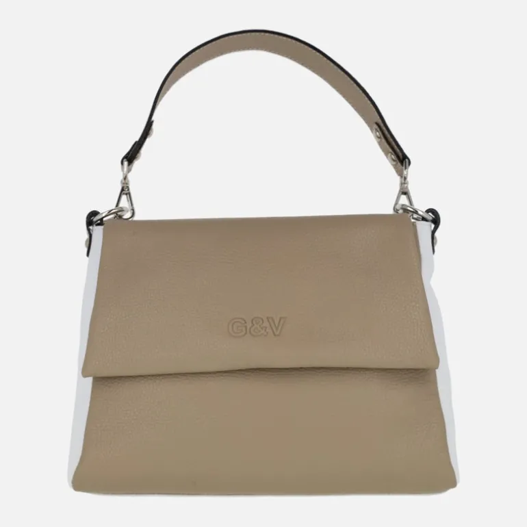 Bolsos de piel con tapa y asas intercambiables
