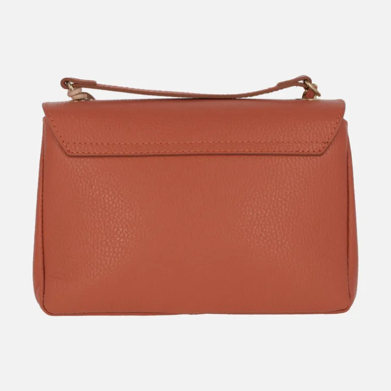 Bolsos de piel con tapa y cierre de broche Femme