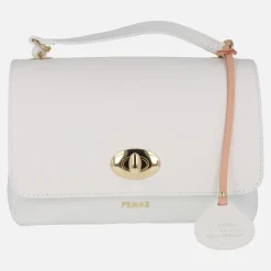 Bolsos de piel con tapa y cierre de broche Femme