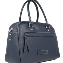 Bolsos de piel Gonvi estilo bowling con asa bandolera