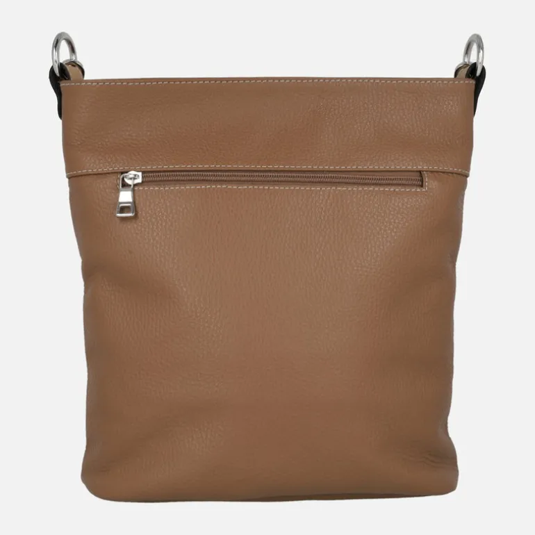 Bolsos de piel para hombro con bolsillo delantero y hebilla