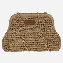 Bolsos de rafia con cadena Leva