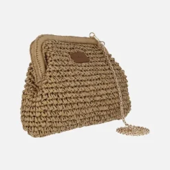 Bolsos de rafia con cadena Leva