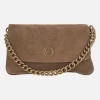Bolsos de serraje Carmela con asa de cadena y bandolera