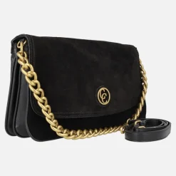 Bolsos de serraje Carmela con asa de cadena y bandolera
