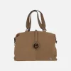 BOLSOS DE SERRAJE SINTÉTICO VOLUM CON DOS ASAS Y ADORNO