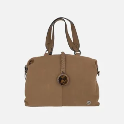 BOLSOS DE SERRAJE SINTÉTICO VOLUM CON DOS ASAS Y ADORNO