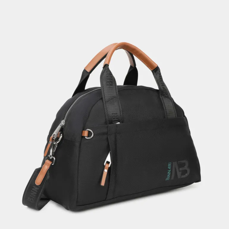 Bolsos estilo bowling Bailén en tejido negro