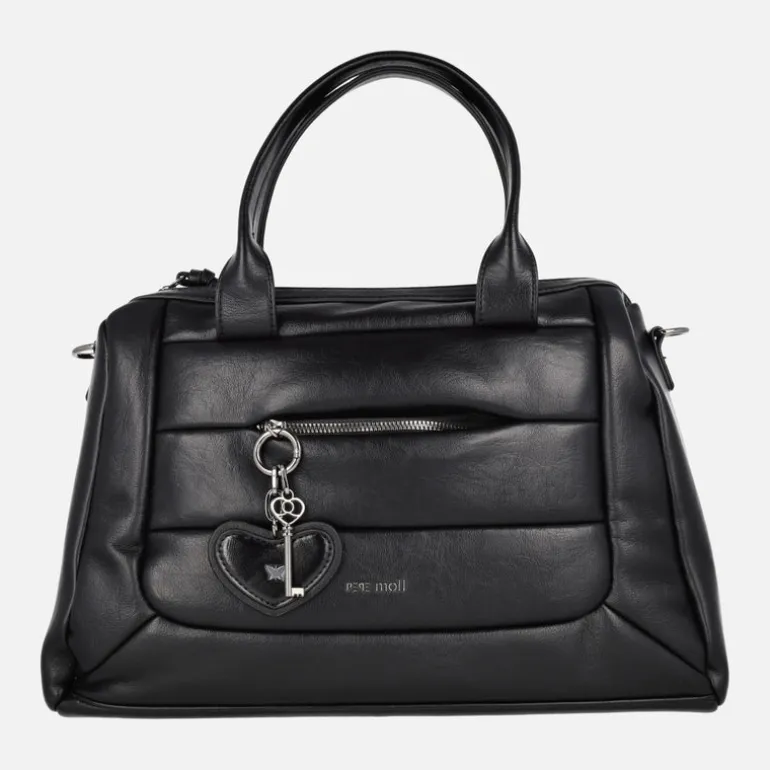 Bolsos estilo bowling con adorno de llave y corazón