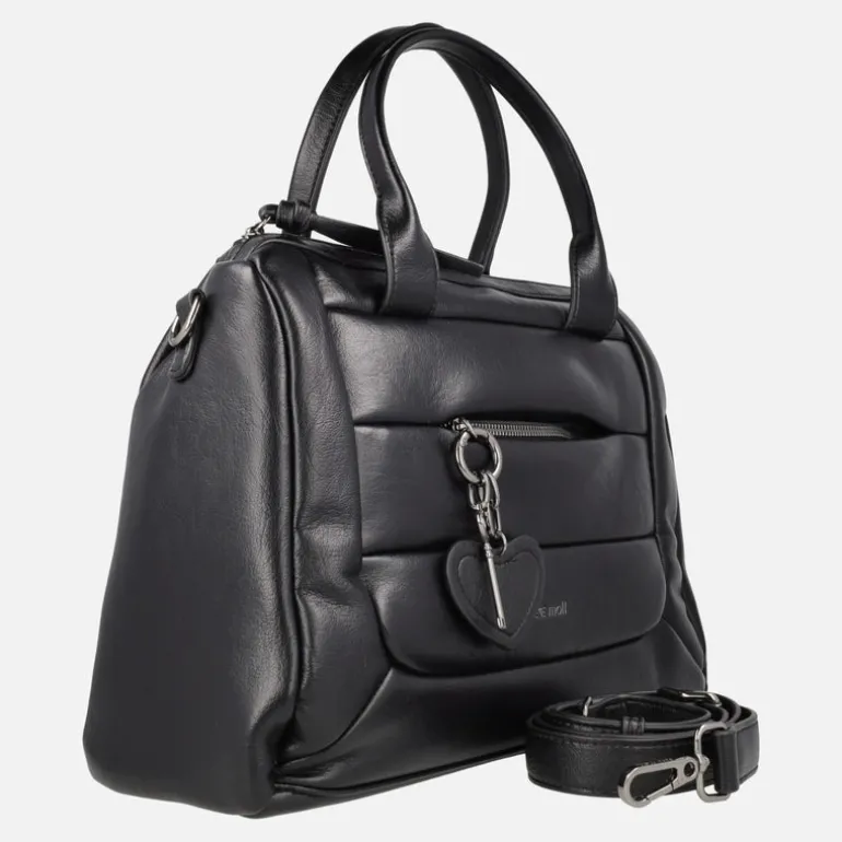 Bolsos estilo bowling con adorno de llave y corazón