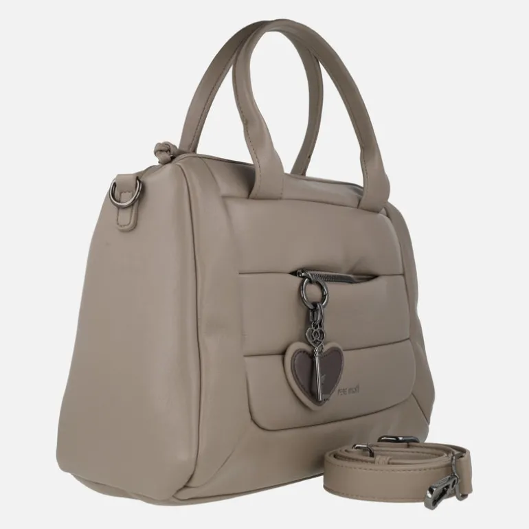 Bolsos estilo bowling con adorno de llave y corazón