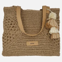 Bolsos estilo shopper en rafia trenzada Dade
