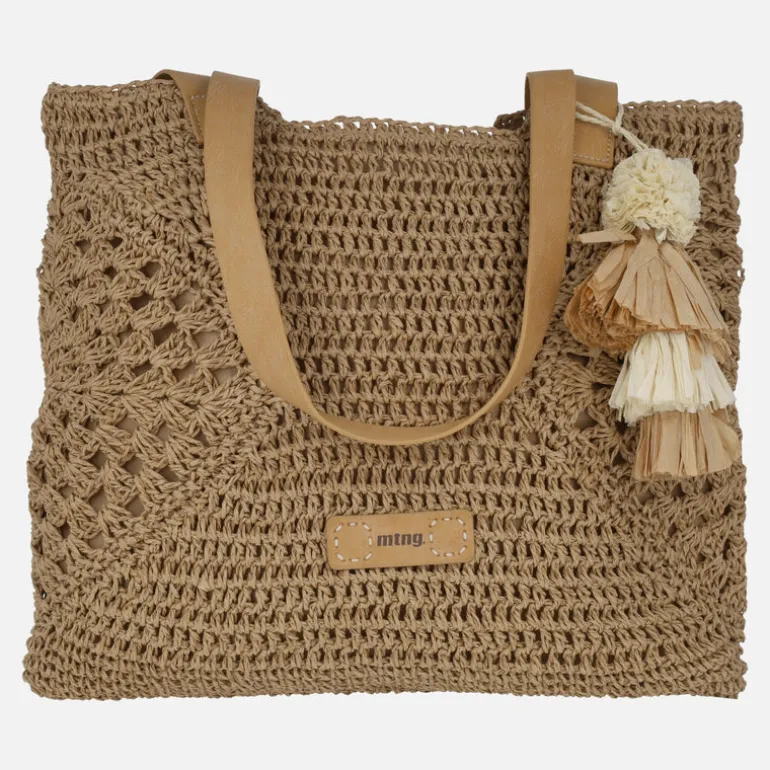 Bolsos estilo shopper en rafia trenzada Dade