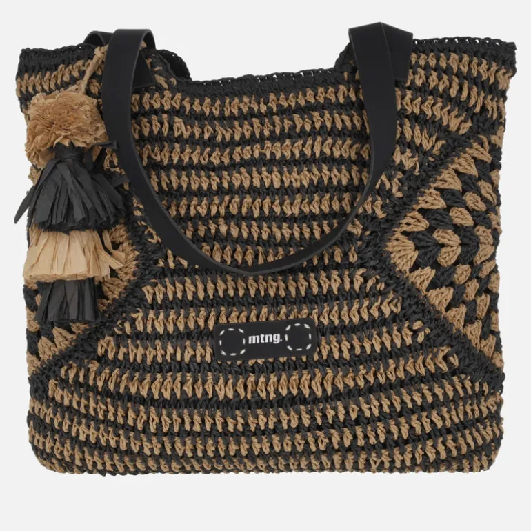 Bolsos estilo shopper en rafia trenzada Dade