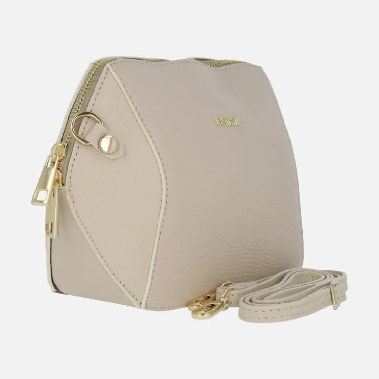 Bolsos geométricos de piel con asa bandolera