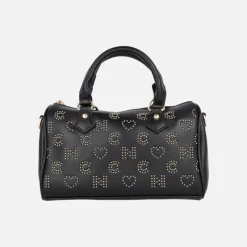 Bolsos mini bowling con letras y corazones en tachas doradas Noco