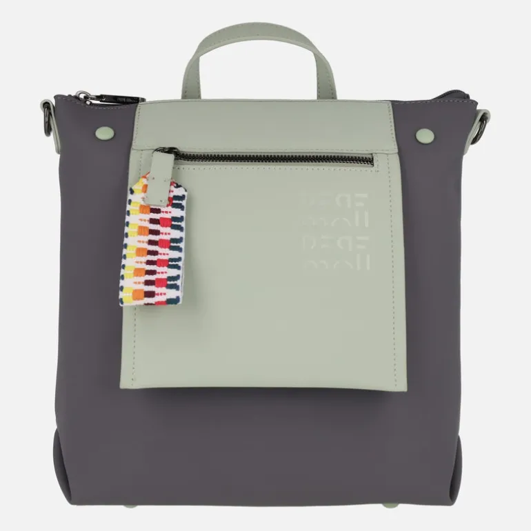 Bolsos mochila Pepe Moll en combinado gris - menta