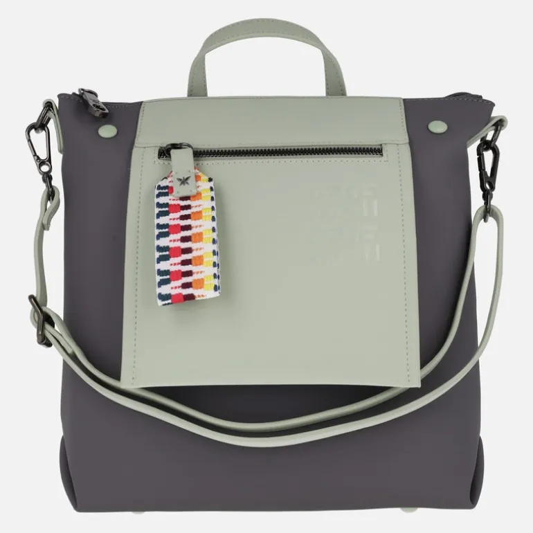 Bolsos mochila Pepe Moll en combinado gris - menta