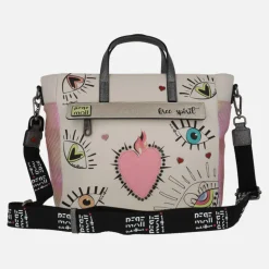 Bolsos multi posición con dibujos de ojos y corazón