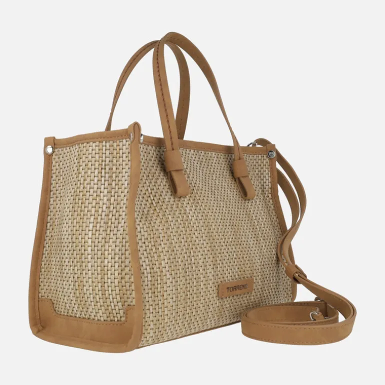 Bolsos multi posición Torrens en acabado rafia beige