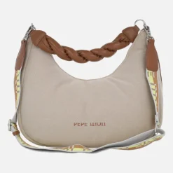 Bolsos para hombro en tejido con asa trenzada y bandolera