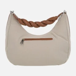 Bolsos para hombro en tejido con asa trenzada y bandolera