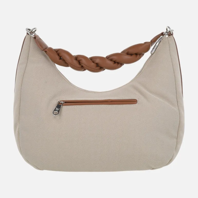 Bolsos para hombro en tejido con asa trenzada y bandolera