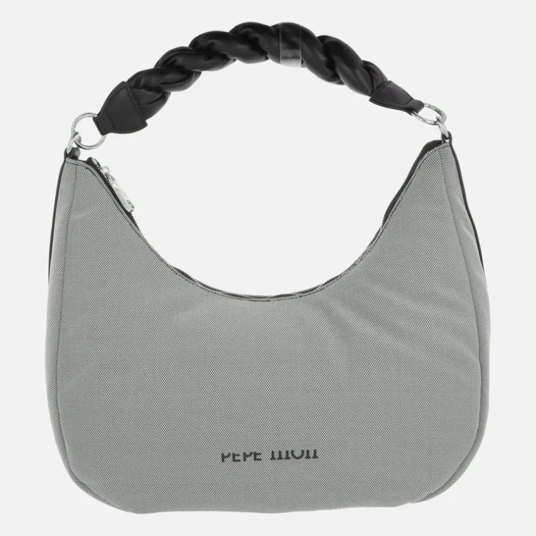 Bolsos para hombro en tejido con asa trenzada y bandolera