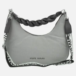 Bolsos para hombro en tejido con asa trenzada y bandolera