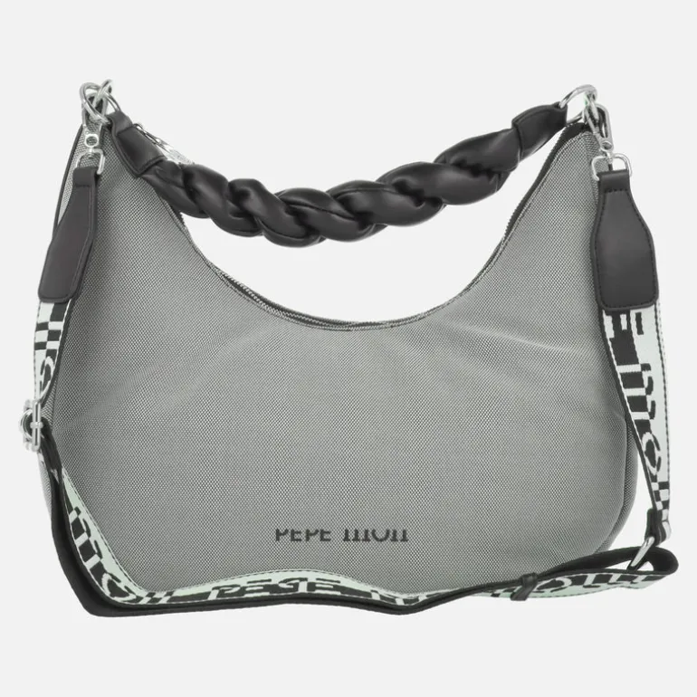 Bolsos para hombro en tejido con asa trenzada y bandolera