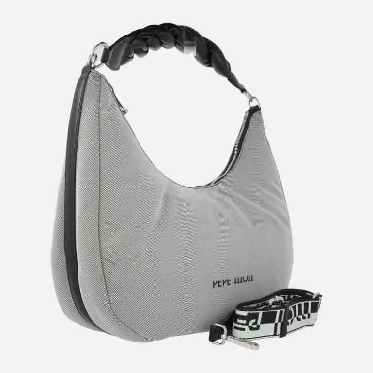 Bolsos para hombro en tejido con asa trenzada y bandolera