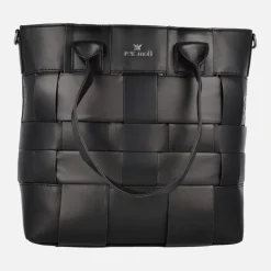 Bolsos Pepe moll en tejido y sintéticos combinado negro efecto entrelazado