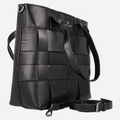 Bolsos Pepe moll en tejido y sintéticos combinado negro efecto entrelazado