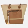 Bolsos Pepe moll estilo capazo en combinado rafia con adorno de cuerdas