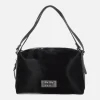 Bolsos Samoa en acabado aterciopelado con asas para hombro y bandolera