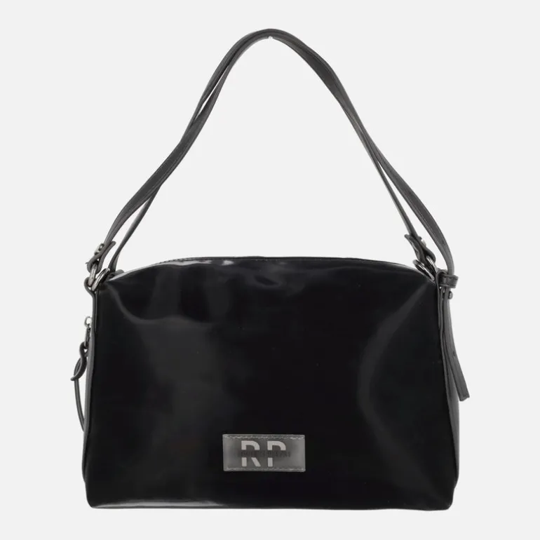 Bolsos Samoa en acabado aterciopelado con asas para hombro y bandolera