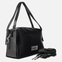 Bolsos Samoa en acabado aterciopelado con asas para hombro y bandolera