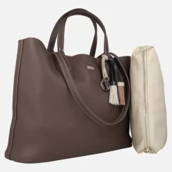 Bolsos shopper Noco con adorno de borlas y letras