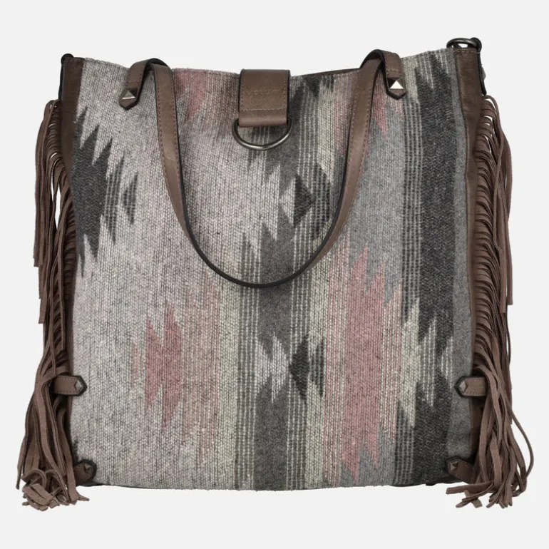 Bolsos Tote étnicos con flecos de Volum