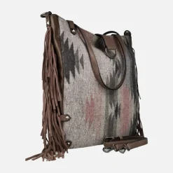 Bolsos Tote étnicos con flecos de Volum