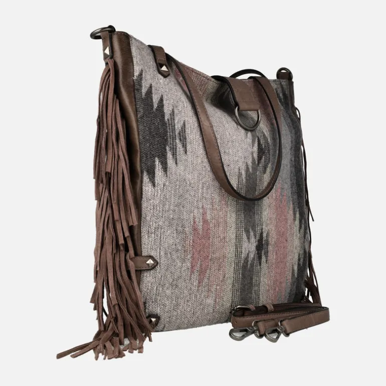 Bolsos Tote étnicos con flecos de Volum