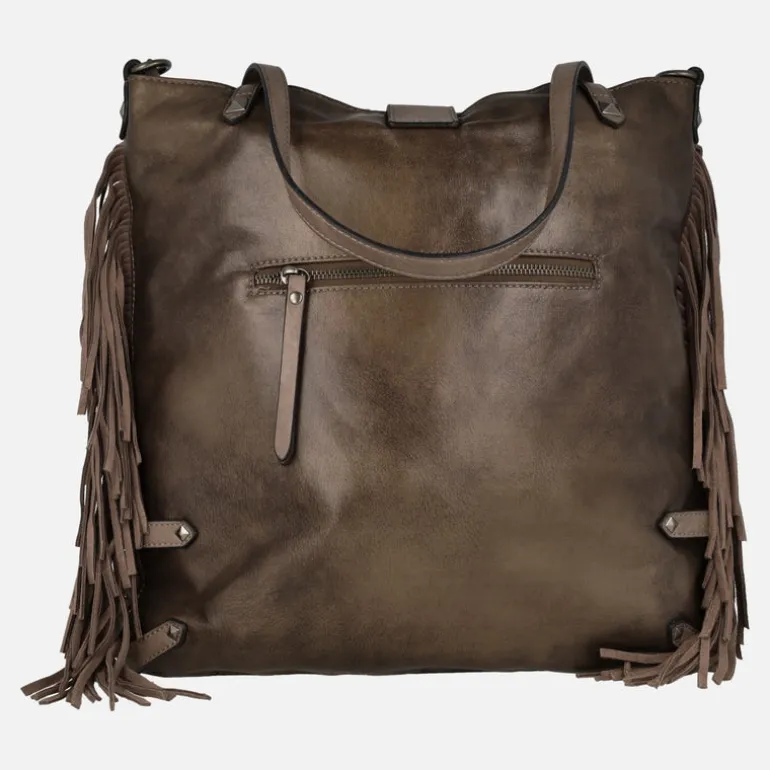 Bolsos Tote étnicos con flecos de Volum