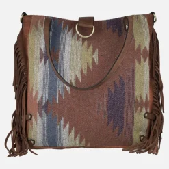 Bolsos Tote étnicos con flecos de Volum
