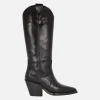 Botas altas cowboy en piel negra Vermont