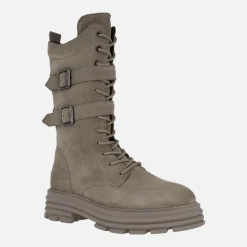 Botas altas de cordones con detalle de hebillas Terens