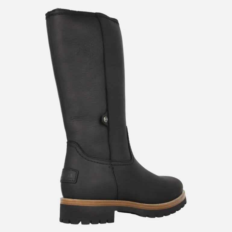 Botas altas de piel con forro de pelo Bambina