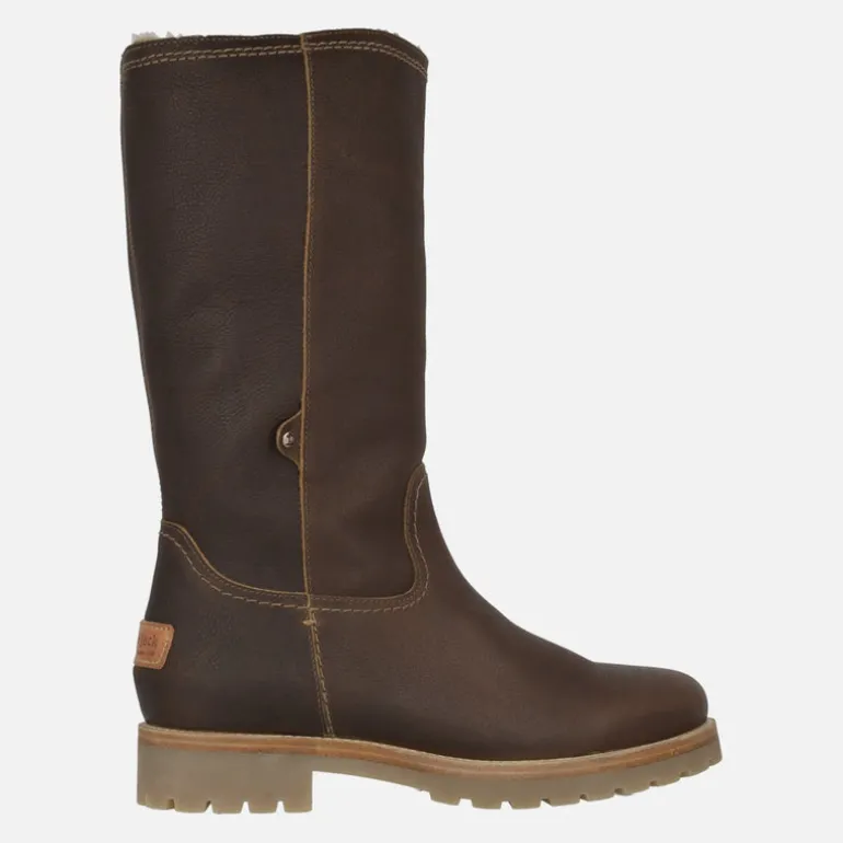 Botas altas de piel con forro de pelo Bambina