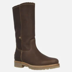 Botas altas de piel con forro de pelo Bambina