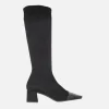 Botas altas de tejido elástico Water repellent con puntera afilada Laura